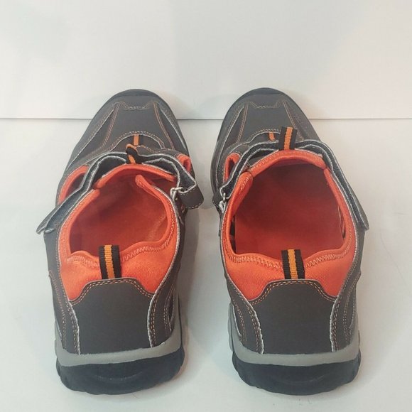 KingSize Men’s Street Sport Sand Sandals Size 15M Orange Black Hook and Loop - Picture 4 of 9